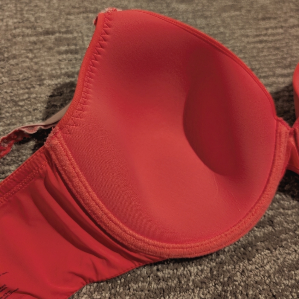 Natori Hot Pink Lace Strap Lined Underwire Bra 36DD - Picture 8 of 9
